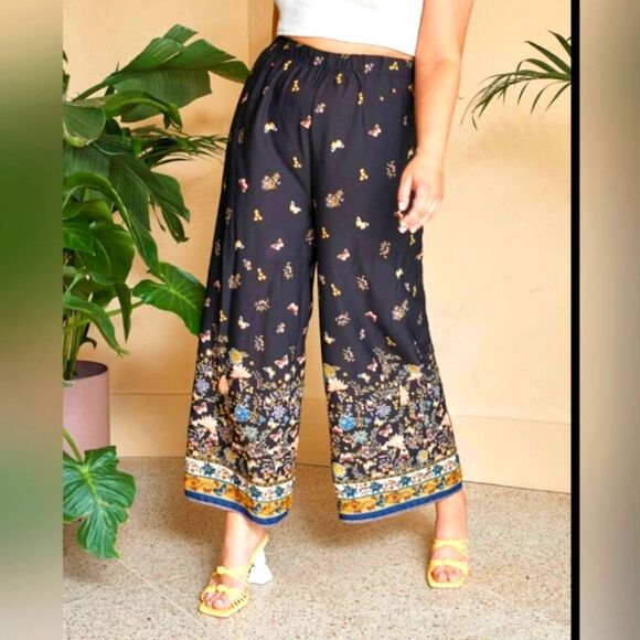 A.N.A.  A New Approach Palazzo Wide Leg Pants Size Lg  100% Rayon - Picture 1 of 7